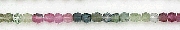 6564: Beaded multi tourmaline  bicone beads