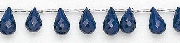 6580: Beaded blue sapphire beads
