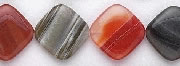 6610: Beaded multi botswana agate beads