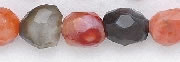 6611: Beaded brown, multi botswana agate  nuggets beads