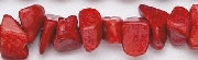 6637: Beaded red sponge coral beads