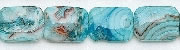 6647: Beaded blue, multi crazy-lace agate beads