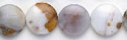 6670: Beaded brown, white agate beads