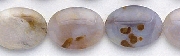 6671: Beaded brown, white agate beads