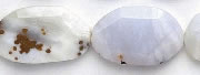 6672: Beaded brown, white agate beads