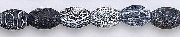 6675: Beaded black, white agate beads