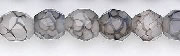6676: Beaded black, white agate beads