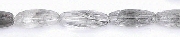 Design 6682: gray gray quartz canoe beads