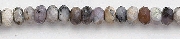 6697: Beaded white, brown, multi dendrite agate beads