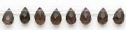 6721: Beaded brown, gray smoky quartz beads