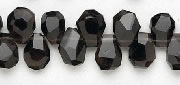 6725: Beaded brown, gray smoky quartz beads