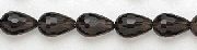 6726: Beaded brown, gray smoky quartz beads
