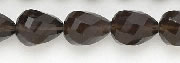 6728: Beaded brown, gray smoky quartz beads