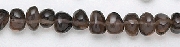6733: Beaded brown, gray smoky quartz beads