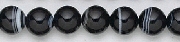 6738: Beaded black, white banded onyx beads