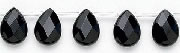 Design 6748: black black onyx tear-drop beads
