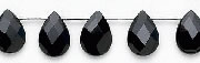 Design 6749: black black onyx tear-drop beads