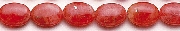 6790: Beaded red, orange rhodocrosite beads