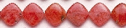 6791: Beaded red, orange rhodocrosite beads