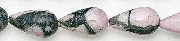 6802: Beaded pink, black jasper beads