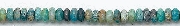 6815: Beaded blue, green, brown chrysocolla heishi beads