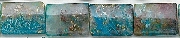 6817: Beaded blue, green, brown chrysocolla rectangular beads