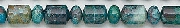 6819: Beaded blue, green, brown chrysocolla beads