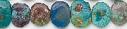 6820: Beaded blue, green, brown chrysocolla beads