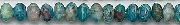 6821: Beaded blue, green, brown chrysocolla beads