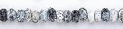 Design 6822: black, white agate rondelle beads