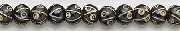 6849: black bone  round beads