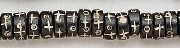 Design 6857: black bone heishi beads