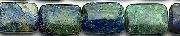 6929: Beaded blue, green, brown azurite malachite beads