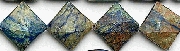 6930: Beaded blue, green, brown azurite malachite beads