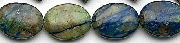 6931: Beaded blue, green, brown azurite malachite beads