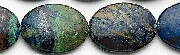 6934: Beaded blue, green, brown azurite malachite beads