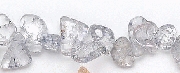 6938: Beaded gray, white crystal beads