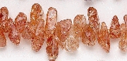 6945: Beaded brown, orange crystal beads