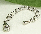 6973: silver silver  tear-drop beads