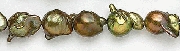 Design 7060: yellow, brown pearl beads