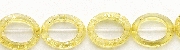 7637: Beaded orange,yellow amber oval beads