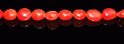 8010: Beaded orange carnelian oval beads