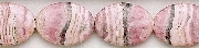 8243: Beaded pink, black rhodocrosite beads