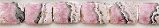 8245: Beaded pink, black rhodocrosite beads
