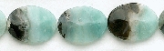 8261: Beaded black,blue amazonite oval beads