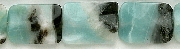 8264: Beaded blue, black amazonite beads