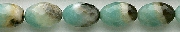 8267: Beaded blue, black amazonite beads