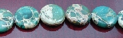 Design 8277: brown,green jasper coin beads