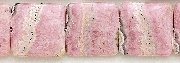 8356: Beaded pink, black rhodocrosite beads