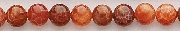 8407: Beaded red, orange agate beads